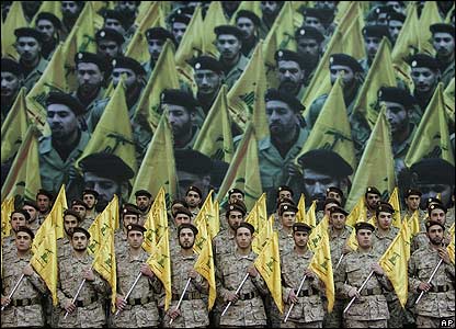 Hezbollah troops in Beirut, Jan. 2011.